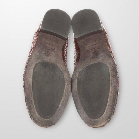 Brunello Cucinelli Python Shoes Metallic Moccasins Flats Monili 37 7 - Picture 5 of 5